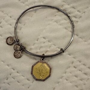 Alex and Ani Bracelet with yellow Sweet Pea Charm